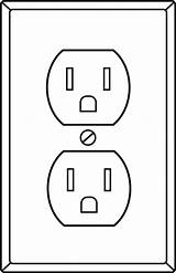 Electricity Lineart Socket Clipground Sweetclipart sketch template