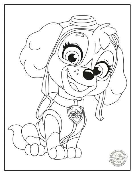 printable paw patrol coloring pages  chi xanh