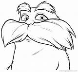 Lorax Coloring Seuss Dr Pages Characters Printable Kids Printables Clipart Sheets Face Print Clip Cartoon Color Character Mustache Gif Book sketch template