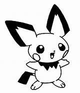 Pichu Coloring Pages Cute Printable Color Getcolorings Fine sketch template