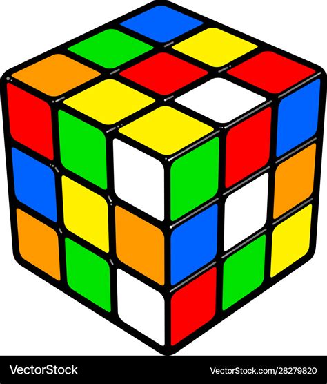 rubik cube royalty  vector image vectorstock