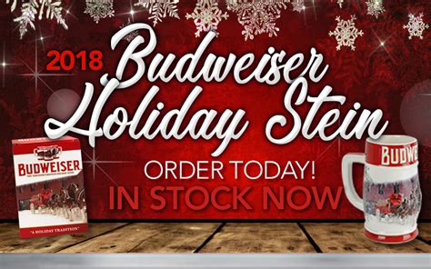 2018 budweiser holiday stein the beer gear store