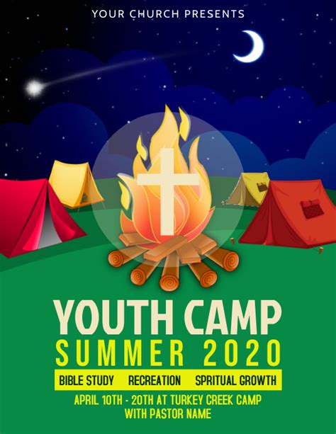 youth camp flyer postermywall