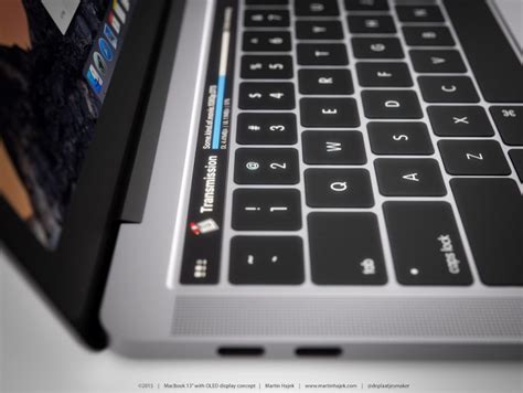 macbook pro  design concept  dynamic oled touch panel