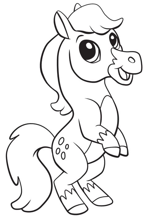 cute horse coloring page  printable coloring pages  kids