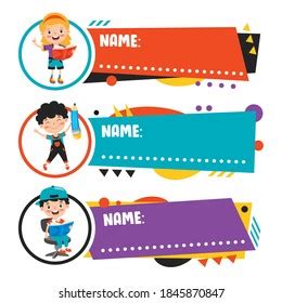 tags school children stock vector royalty