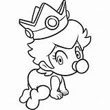 Baby Mario Coloring Pages Getdrawings sketch template