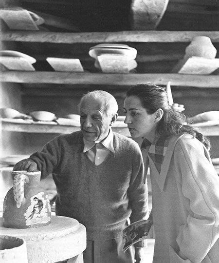 Picasso And Françoise Gilot At Madoura Pottery Vallauris 1953