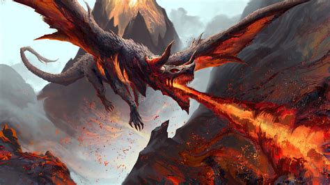 top  lava dragon wallpaper full hd