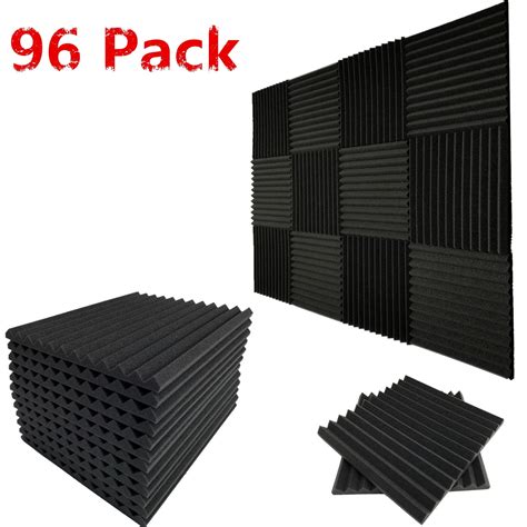 pack acoustic wedge studio foam soundproofing foam wall panels tiles