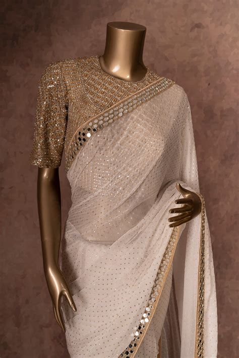 buy embroidered saree with blouse by neeta lulla at aza fashions