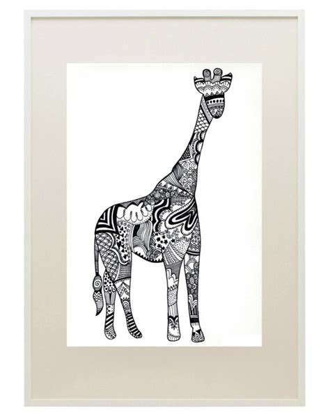 items similar  giraffe print  original ink mandala drawing
