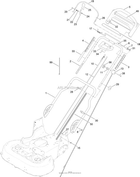 toro  timemaster  lawn mower sn   parts diagram  handle