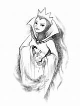 Queen Drawing Evil Garcia Jerry Sketches Snow Good Ursula Ariel sketch template