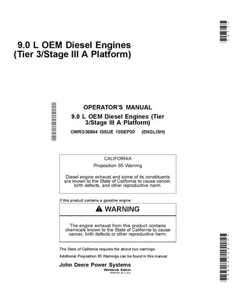 john deere   oem diesel engines tier  stage iii  platform omrg operation