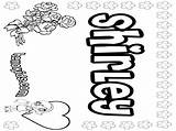 Coloring Name Pages Names Bubble Letters Kids Girl Printable Color Girls Getcolorings Print Shirley First sketch template