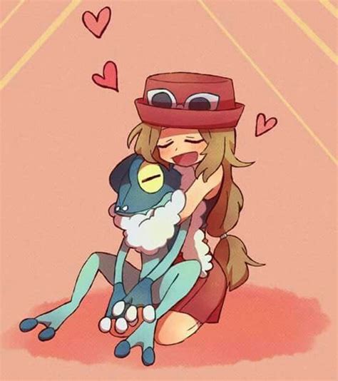 serena and frogadier ♡ i give good credit to whoever made this