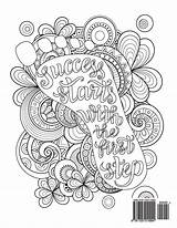 Coloring Pages Book Amazon Adult Inspirational Work Quotes Books Good Sheets Big Mandala Hard Dream Color Vibes Life Flower Positive sketch template