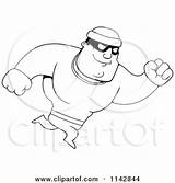 Robber Coloring Cartoon Running Pages Clipart Male Outlined Vector Cory Thoman Getcolorings Color Printable sketch template