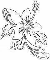 Hibiscus Bud sketch template