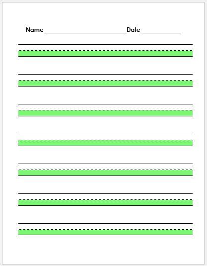penmanship paper templates  ms word word excel templates