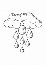 Pluie Clouds Coloriage Coloriages Colorier sketch template