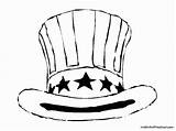 Hat Coloring July Fourth Printable Top Colouring Pages Uncle Sam Preschool Drawing Template Use Hats Print Nuttin But Clipart Sorting sketch template