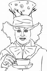 Mad Coloring Pages Hatter Tea Party Wonderland Alice Wonka Willy Printable Liv Maddie Depp Print Johnny Color Chapeleiro Para Colorir sketch template