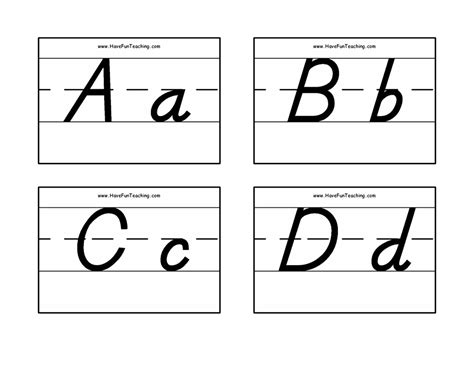 alphabet flash cards dnealian