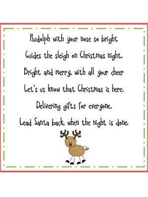 cute reindeer poem  accompany reindeer art christmas poems