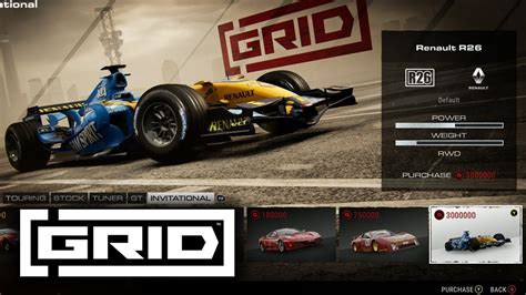 grid  full car list ps xbox  pc youtube