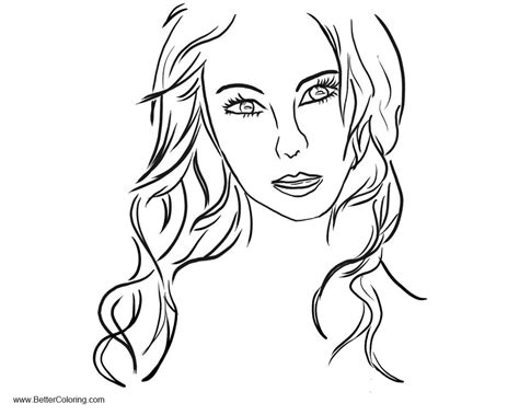 girly coloring pages headshot  printable coloring pages