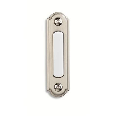 utilitech wired nickel doorbell button   doorbell buttons department  lowescom