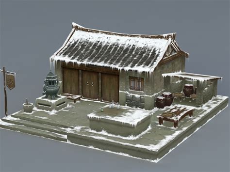 ancient snow house  model ds max files   modeling   cadnav