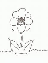 Coloring Pages Flower Flowers Kids Print Printable sketch template