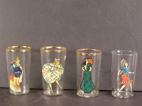 40s vintage nude girl glass pin up naughty drinking bar 35809017