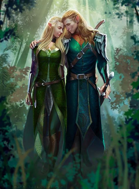 Commission Elf Couple Fantasy Fantasy Artwork Elves