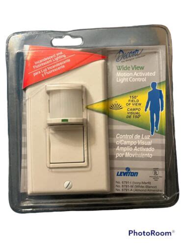 leviton decora   wide view motion activated light control  sealed ebay