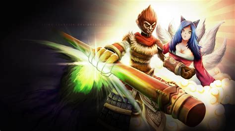 🥇 league of legends fan art ahri wukong wallpaper 11781