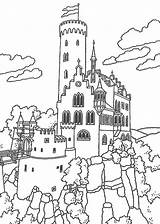 Coloring Lichtenstein Burg Pages Castles Germany Castle Adults Color Book Cool Schloss Chateau Kids Tracing Adult Drawing History Baden Great sketch template