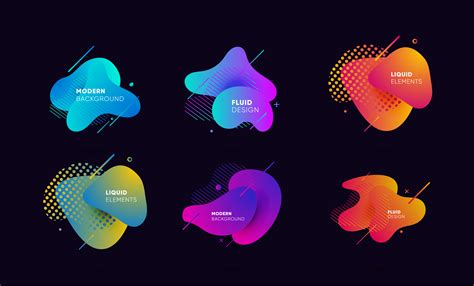 dynamical colored graphic elements  vector art  vecteezy