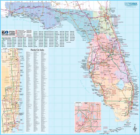 large detailed map  florida printable maps