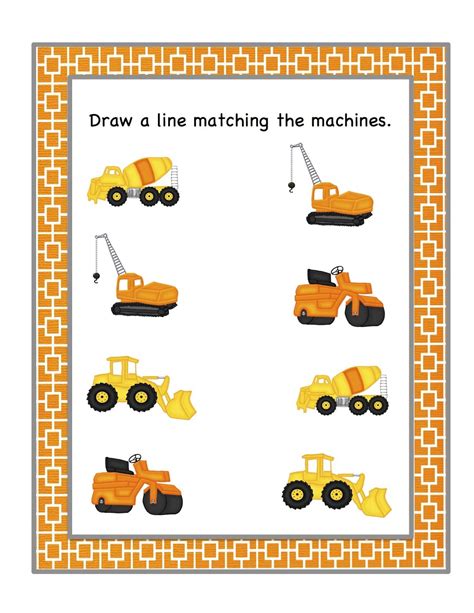 preschool printables construction machines printable large clipart
