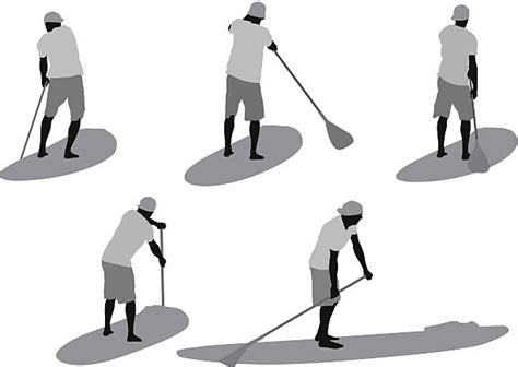 stand  paddle board clip art vector images illustrations istock