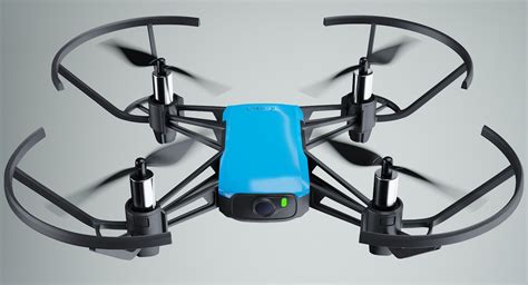 dji tello drone blue model turbosquid