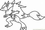 Zorua Zoroark Pokémon Coloringpages101 sketch template