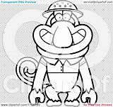 Proboscis Monkey Coloring Designlooter  Has 1024px 55kb 1080 sketch template