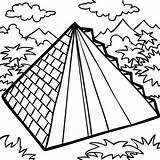 Pyramid Aztec sketch template