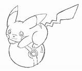 Pikachu Pokeball Bestappsforkids Pickachu Ninja Coloringhome Thunderbolt sketch template