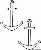Coloring Anchors Sea Anchor Marine Bigactivities Print Popular sketch template